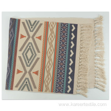 custom cotton woven printed doormat rug front mat
